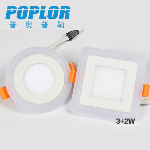 led side luminous panel light two-color segment circular san‘an ic constant current white light blue light