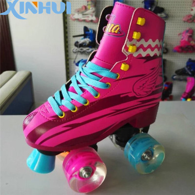 soy luna roller skate shoes for children led light kids shoes with flashing wheel