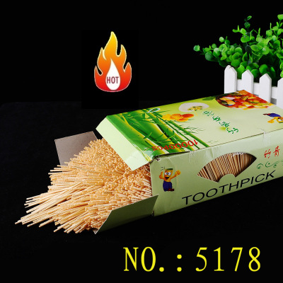 Big Bag Green Bamboo Exquisite Square Box Toothpick Disposable Toothpick Factory Direct Sales