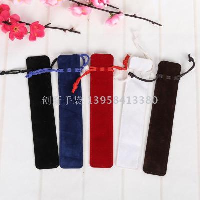 Flannelette pen bag and flocking pen bag spot Flannelette pen bag double - sided pen bag pen bag in the spot