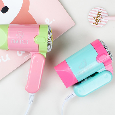 The manufacturer wholesale color contrast candy color folding hair dryer mini fruit color small power hair dryer dryer