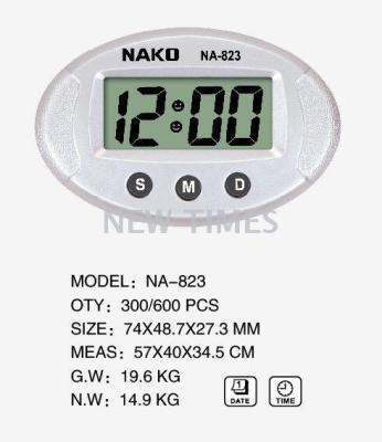 The factory sells NAKO na-823 electronic clock mini electronic clock small alarm clock.