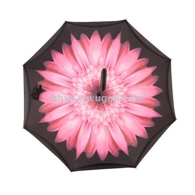 Reverse umbrella, automatic Reverse umbrella, umbrella, advertising umbrella, three-fold umbrella Hanghui
