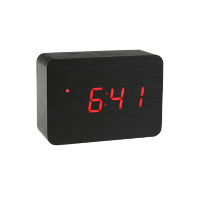  alarm clock LED voice control wood clock creative electronic clock bedroom bedside clock student  temperature