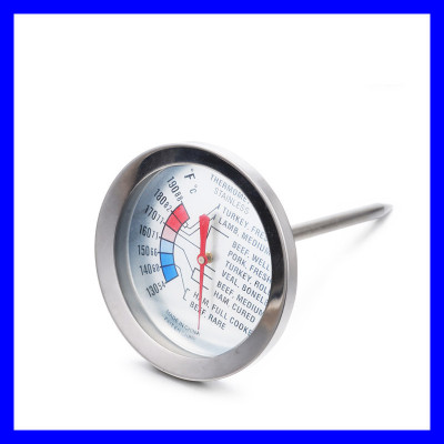 Read the large scale barbecue thermometer quickly.