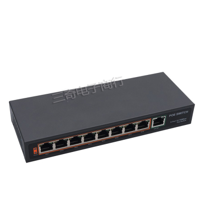 8 Port 100Mbps IEEE802.3af POE Switch/Injector Power over Ethernet Network Switch for IP Camera VoIP devicesF3-17162