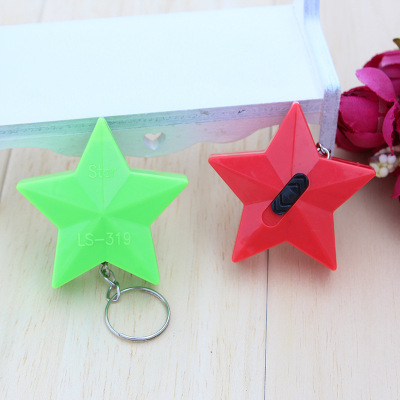Five-pointed star flashlight wholesale small flashlight with key ring star mini flashlight wholesale.