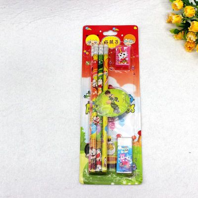 Manufacturer direct selling 6 pencil with rubber wholesale yiwu two yuan store wholesale