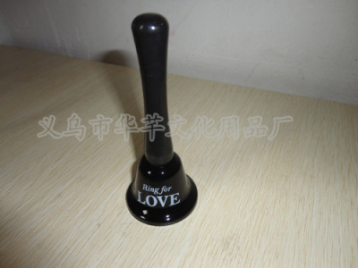 52mm black RING FOR LOVE hand bell color bell RING to make custom.