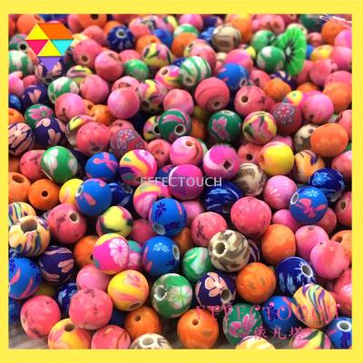 Handmade Polymer Clay Mixed Color round Beads Polymer Clay Beads Polymer Clay Flower Polymer Clay Pieces Polymer Clay Doll Polymer Clay Crafts