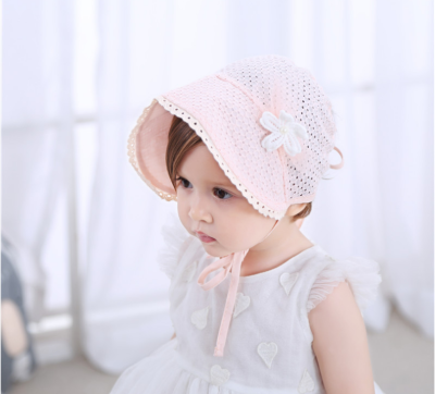 Han version of spring and summer new baby pointy-horned flower palace hat versatile princess hat cotton baby tire hat manufacturers
