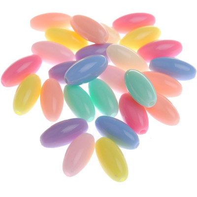 Spring Color Acrylic Beads Children's Beads Diy Handmade Beaded Material Solid Color Bead Color Scattered Beads Wholesale