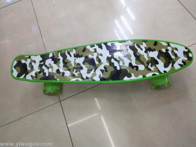 The new type of water transfer fishplate anti-skid board, PU laser wheel aluminum alloy support.