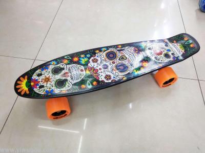 New water transfer fish board non-slip surface PU wheel color aluminum stand.