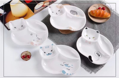 Cute cat ceramic dinner plate...