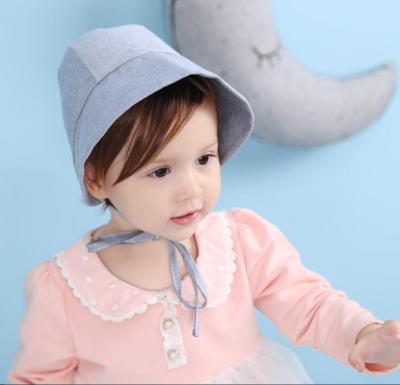 Korean version of the new denim court cap joker princess sun hat spring and autumn cotton baby cap wholesale