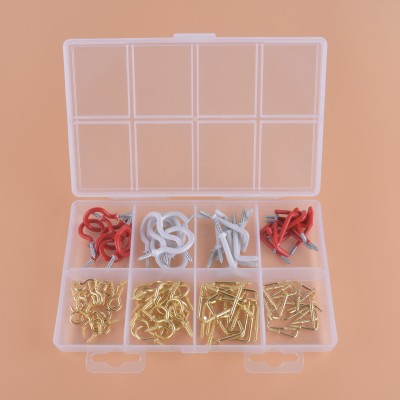 Plastic cup hook right Angle hook red and white copper - plated right Angle hook 112pc.