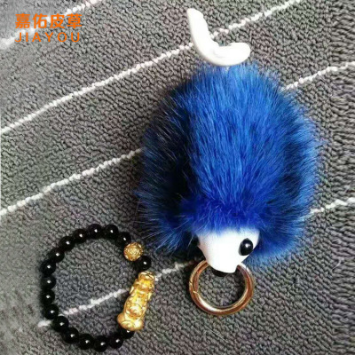 The factory wholesale new small, hedgehog to hang a mink hair small mammon trinket small mammon adorn cute pendant.