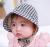 Korean version of the new super cute black and white check cloth jokingly with the spring and autumn cotton baby cap