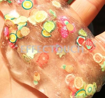 Various Polymer Clay Fruit Blossom Animal Slices Polymer Clay Nail Slices Crystal Mud Pieces for Polymer Clay