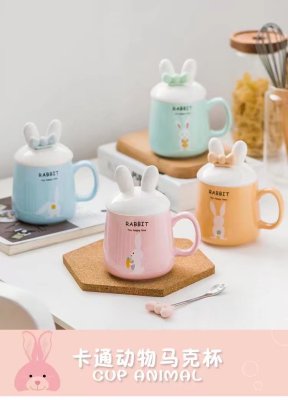 cute rabbit ceremics mug and cup..