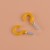 Yellow PVC outsourcing cup hook - plated copper cup hook 30pc.