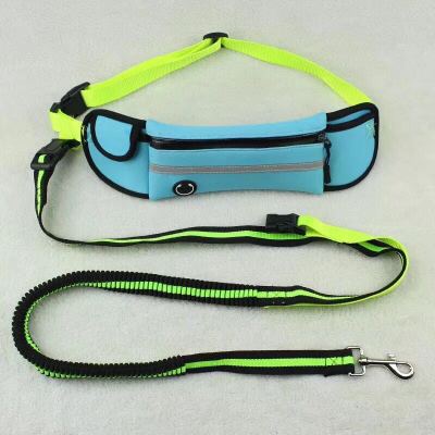 Running dog leash Sport belt Nylon pet leash Stretchable leash for walking dog