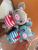 Bole toy pig and pig, a new red scarf, a new red scarf, a 4-inch claw doll.