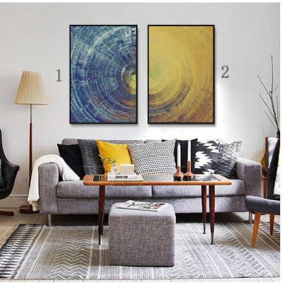 modern simple abstract decorative drawing room sofa background wall painting 