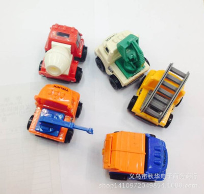 Supply Toy Car Wholesale Mini Six Warrior Engineering Vehicle Mixed Cartoon Engineering Vehicle Multifunctional Toy