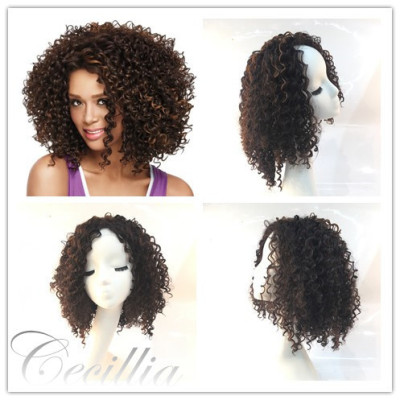 Africa small roll wig trade European and American women black WISH amazon hot style wig.