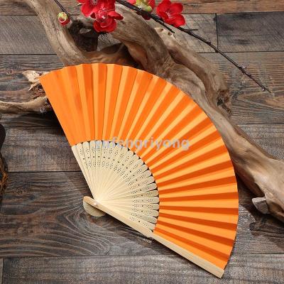 7 inch blank paper fan folding DIY color paper girl fan children writing and drawing special