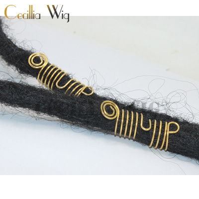 Large braid hair ring hairpin accessories wholesale faux locs hair cuff links.