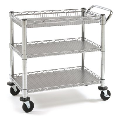 Manufacturer's direct-sale wire shelf rack trolley can be customized.