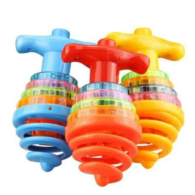 Factory Wholesale Children's Toy Two-Tube Hot Selling Toy Glowing Spring Bouncing Gyro