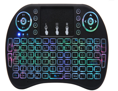 Mini mouse 2.4G wireless keyboard running lamp 3 color backlit mini keyboard intelligent remote control