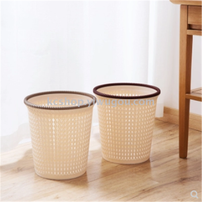 garbage bin living room plastic hollowed out waste basket home toilet kitchen covered small paper basket