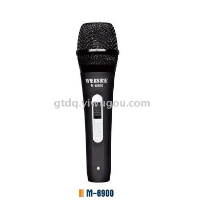 Manufacturer direct-sale cable microphone moving coil type K song microphone high cost performance product m-6900.