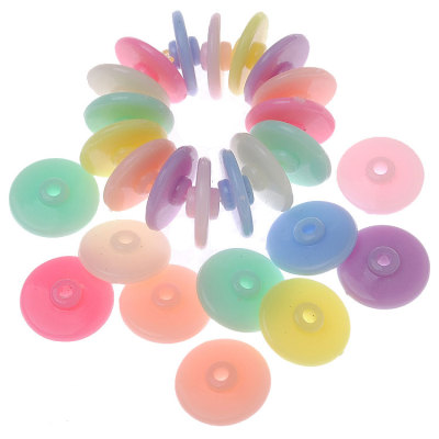 Hole saucer accessories spring color solid beaded children DIY puzzle accessories sold by catty