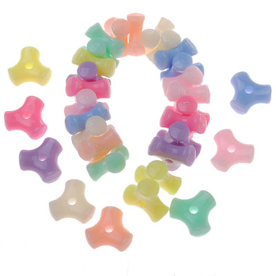 Children diy bracelet necklace beads accessories 11mm hole triangle accessories spring color solid color wholesale