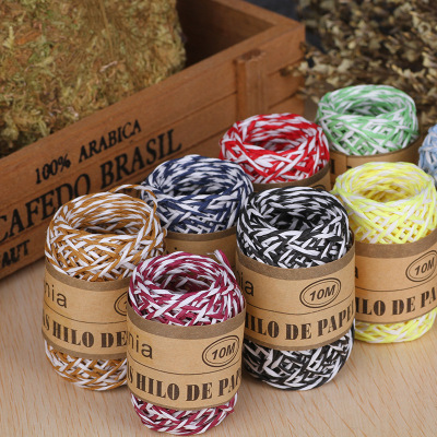 Manufacturers of color double - strand paper rope, lafite grass, monofilament rope DIY DIY decorative tape