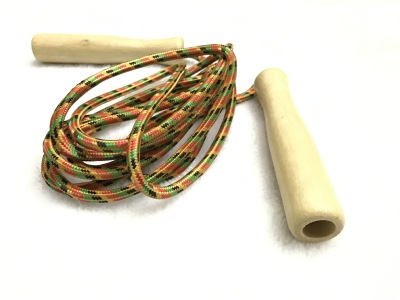Manufacturer direct selling wooden handle, hollow wooden handle cotton rubber rope school students fitness small 