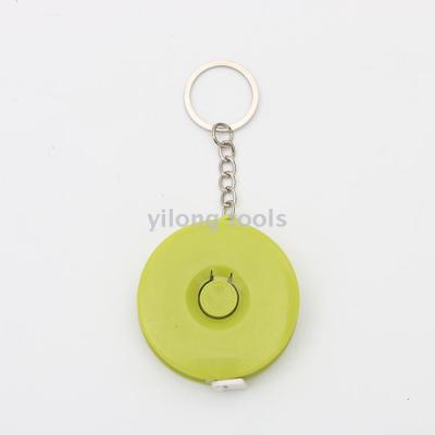Key chain candy color 1.5 m 60 inch round gift AD roll ruler.