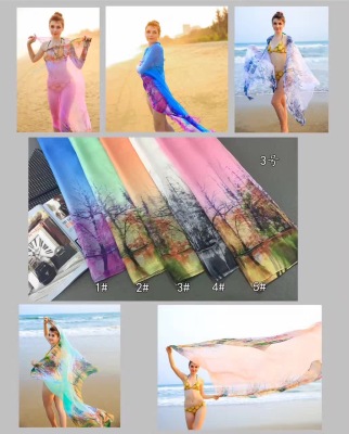 The new cotton silk scarves super gorgeous beach towels female shawl joker scarf