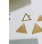 Frosted Geometric Triangle Pendant DIY Earrings Material Package Glossy Triangle Copper Sheet