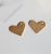 Frosted Love Copper Sheet Sandblasting Special-Shaped Connection Pendant DIY Earrings Material Package