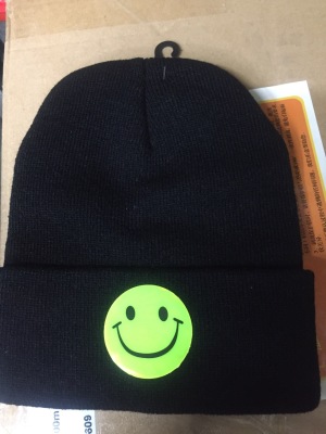 Fluorescent male hat night - light needle a - knitted primer x embroidery can be customized.