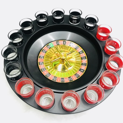 Roulette Drinking Game 16 hole cup strong foam with Russian wheel cup Game.