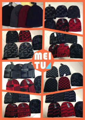 Knitted men 's hat wool long hair winter men' s hat foreign trade Europe and America.