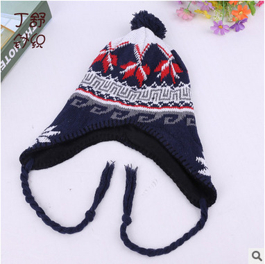 Foreign trade knitted protective hat will be 2 export the he hat of the classic 100 knitted jacquard hat yiwu to Europe and the United States.